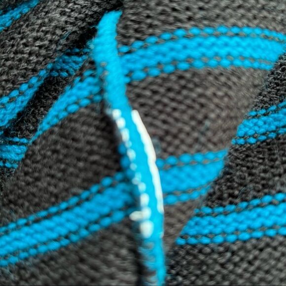 Vintage 3 piece sweater skirt set teal black stripe small - Picture 6 of 6